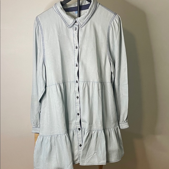 Serra Dresses & Skirts - Serra Light Blue Casual Button-Down Dress
